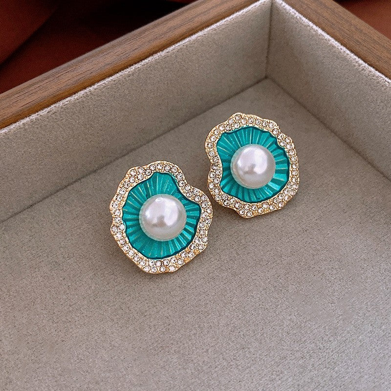 Pearl Earrings Retro Exquisite Simple Fashion All-match High Sense