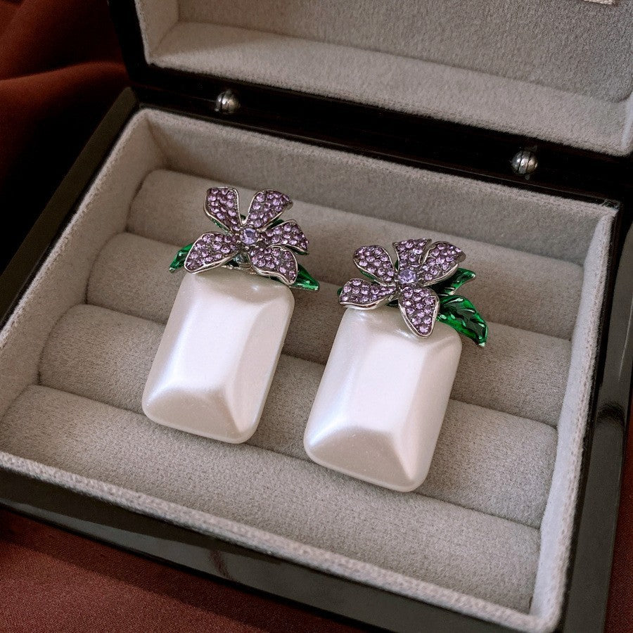 Pearl Earrings Retro Exquisite Simple Fashion All-match High Sense