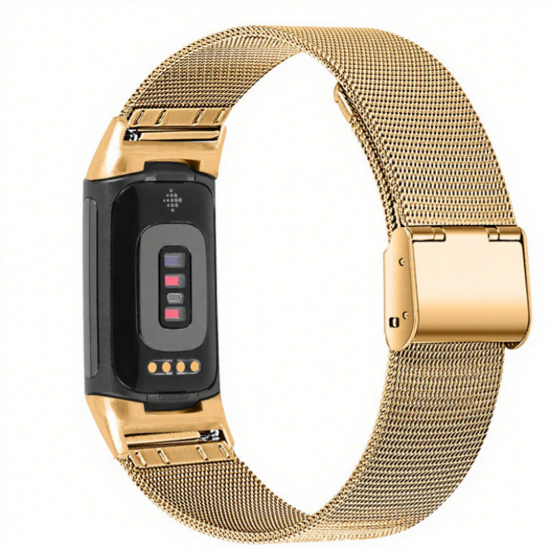 Alloy Strap With Card Buckle Fine Mesh Watch Strap