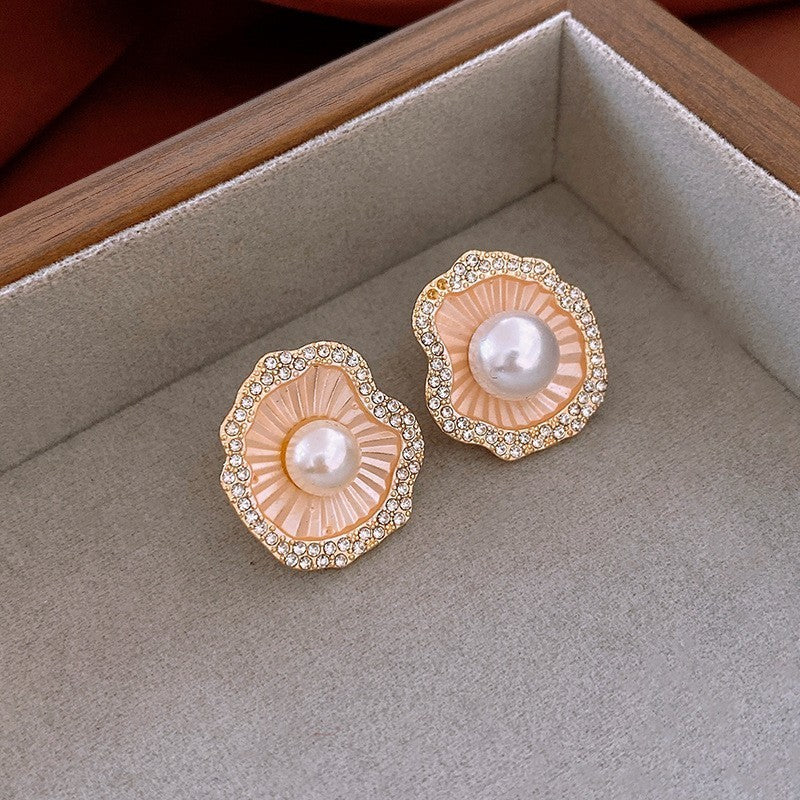Pearl Earrings Retro Exquisite Simple Fashion All-match High Sense