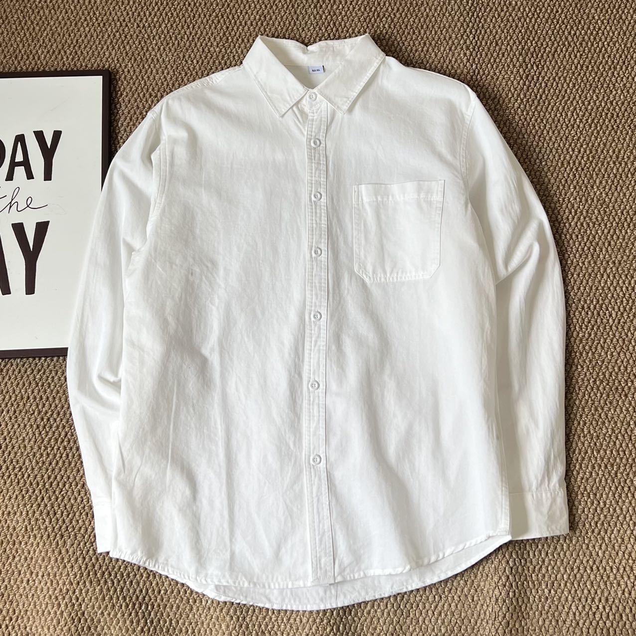 Men's Long Sleeve Simple Korean Casual Loose Shirt