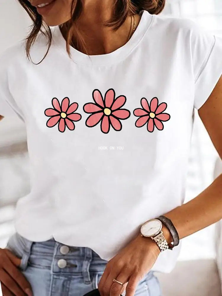 Simplicity Love Lettered Casual Cartoon Fashionable