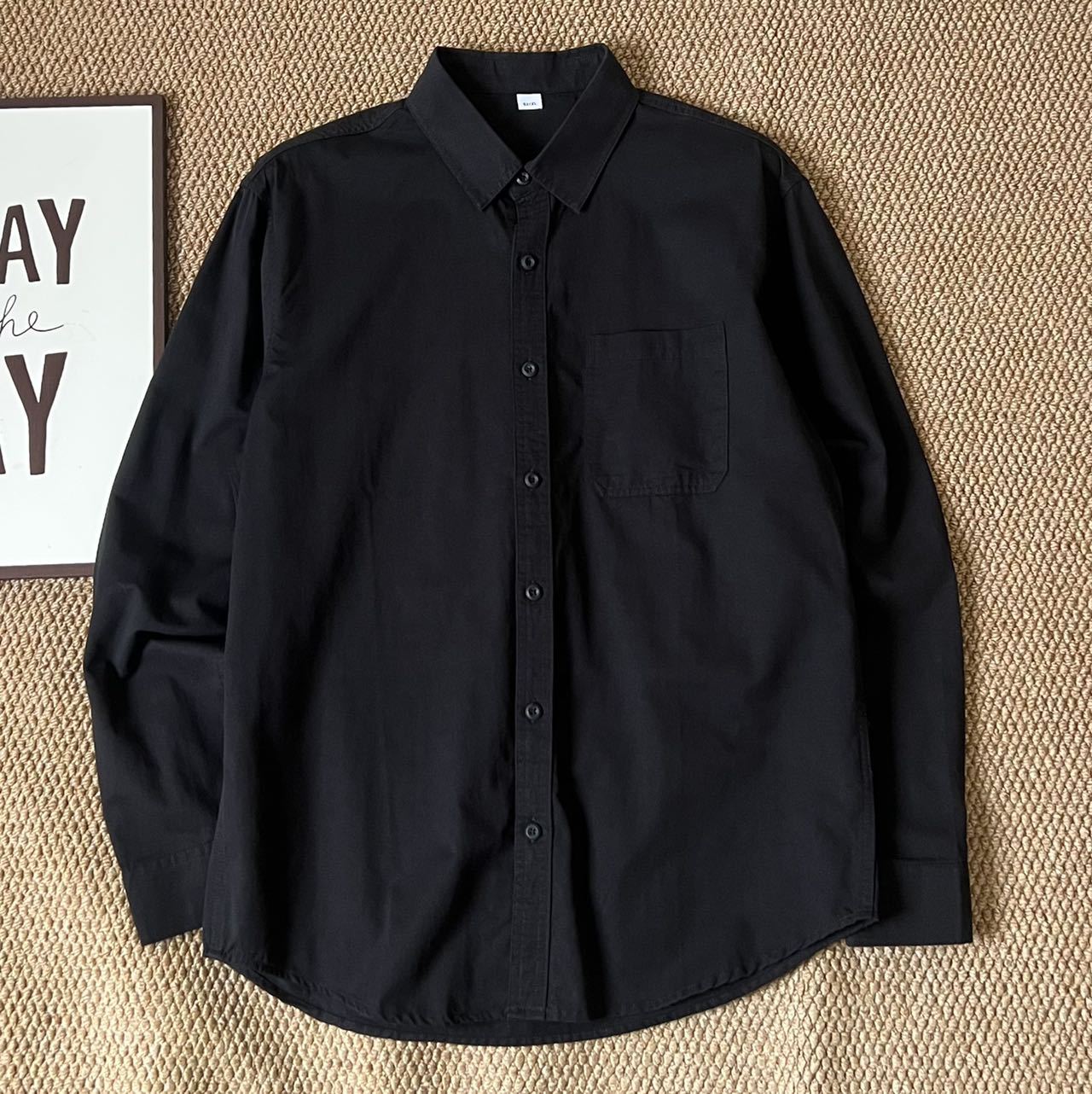 Men's Long Sleeve Simple Korean Casual Loose Shirt