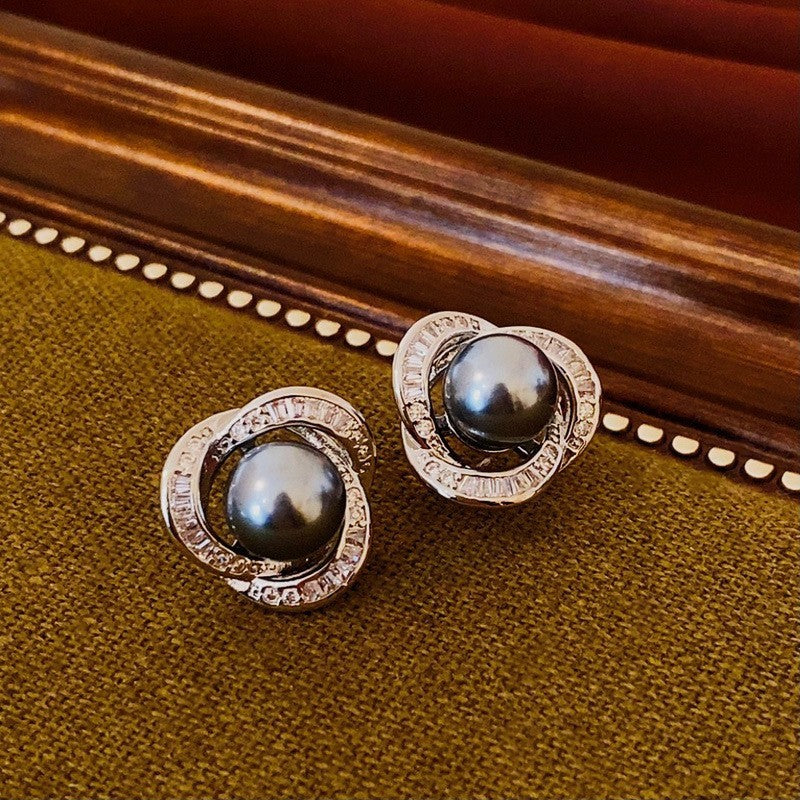 Pearl Earrings Retro Exquisite Simple Fashion All-match High Sense