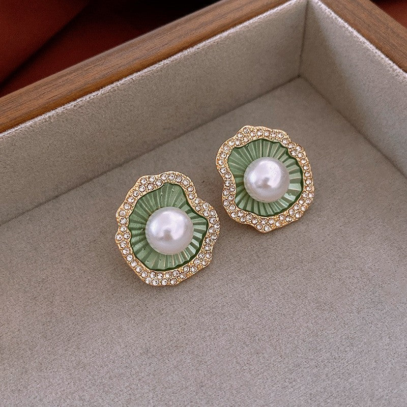 Pearl Earrings Retro Exquisite Simple Fashion All-match High Sense