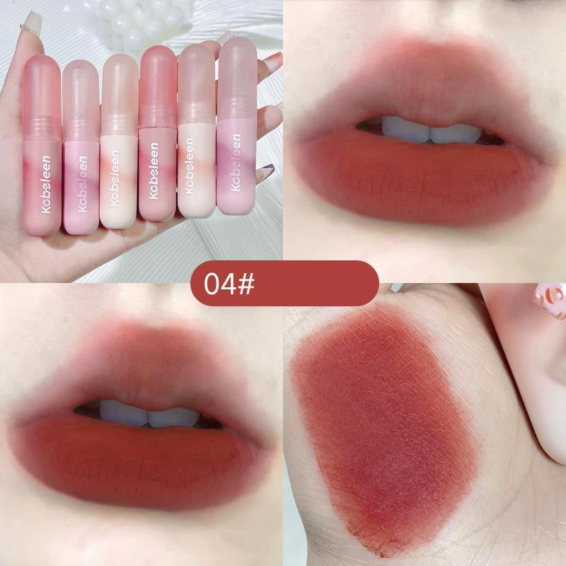 Colorful Lip Lacquer Velvet Matte Finish Gray Natural Nude Lipstick For Women