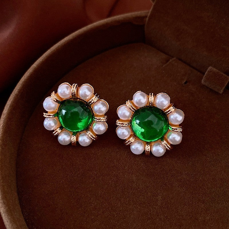 Pearl Earrings Retro Exquisite Simple Fashion All-match High Sense