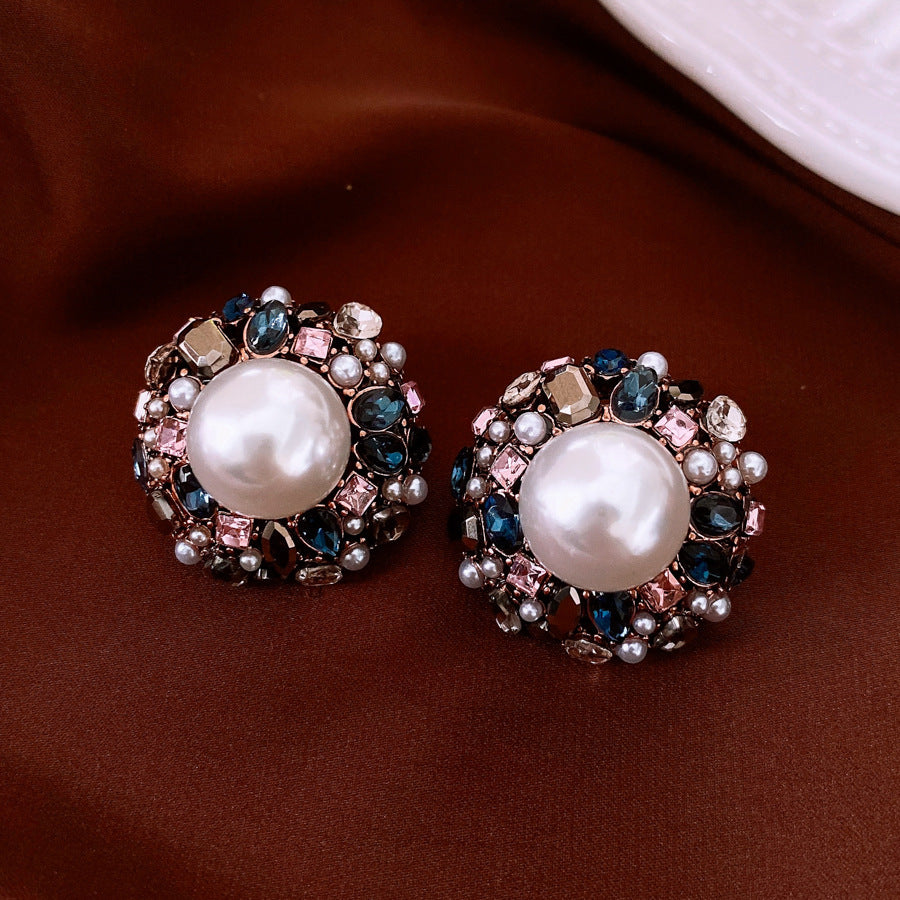 Pearl Earrings Retro Exquisite Simple Fashion All-match High Sense