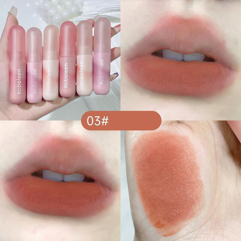 Colorful Lip Lacquer Velvet Matte Finish Gray Natural Nude Lipstick For Women
