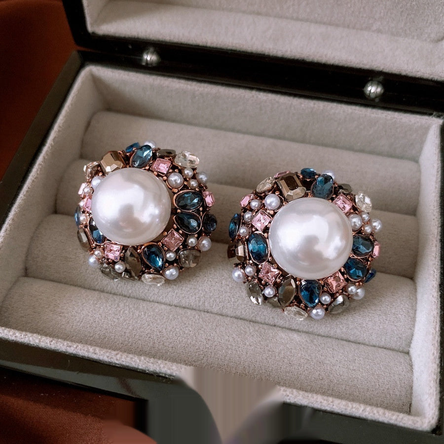 Pearl Earrings Retro Exquisite Simple Fashion All-match High Sense